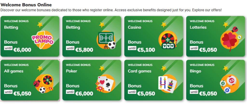 sisal casino bonus